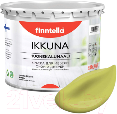 Краска Finntella Ikkuna Lahtee / F-34-1-3-FL031 (2.7л, светло-зеленый, матовый)