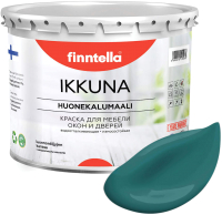 Краска Finntella Ikkuna Malakiitti / F-34-1-3-FL035 (2.7л, темно-бирюзовый, матовый) - 