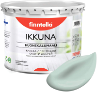 Краска Finntella Ikkuna Paistaa / F-34-1-3-FL038 (2.7л, бледно-бирюзовый, матовый) - 