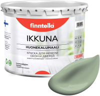 Краска Finntella Ikkuna Pastellivihrea / F-34-1-3-FL042 (2.7л, светло-зеленый хаки, матовый) - 