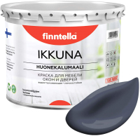 Краска Finntella Ikkuna Monsuuni / F-34-1-3-FL045 (2.7л, холодно-серый, матовый) - 