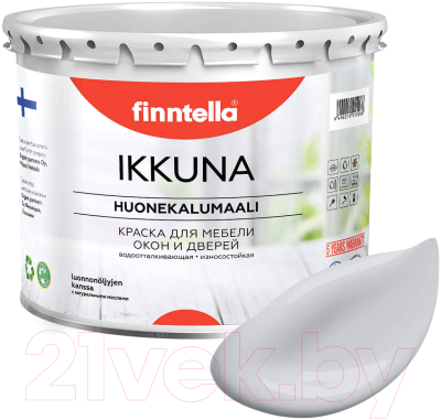 Краска Finntella Ikkuna Pikkukivi / F-34-1-3-FL048 (2.7л, светло-серый, матовый)