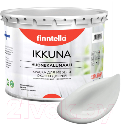 Краска Finntella Ikkuna Delfiini / F-34-1-3-FL049 (2.7л, светло-серый, матовый)