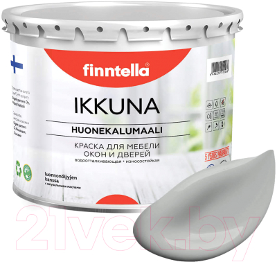 Краска Finntella Ikkuna Joki / F-34-1-3-FL060 (2.7л, серый, матовый)