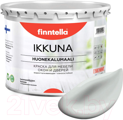 Краска Finntella Ikkuna Sumu / F-34-1-3-FL065 (2.7л, бледно-серый, матовый)