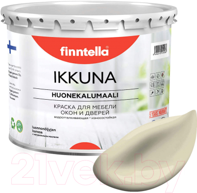 Краска Finntella Ikkuna Vehna / F-34-1-3-FL071 (2.7л, светло-песочный, матовый)