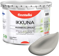 Краска Finntella Ikkuna Kaiku / F-34-1-3-FL082 (2.7л, серо-коричневый, матовый) - 