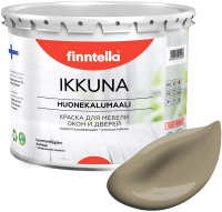 Краска Finntella Ikkuna Ruskea Khaki / F-34-1-3-FL086 (2.7л, коричневый хаки, матовый) - 