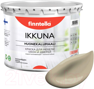 Краска Finntella Ikkuna Vuori / F-34-1-3-FL088 (2.7л, бежевый хаки, матовый)