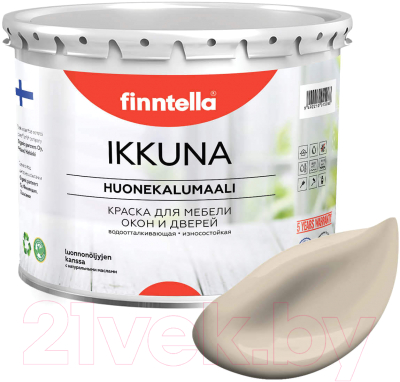 Краска Finntella Ikkuna Ruoko / F-34-1-3-FL090 (2.7л, бежевый, матовый)