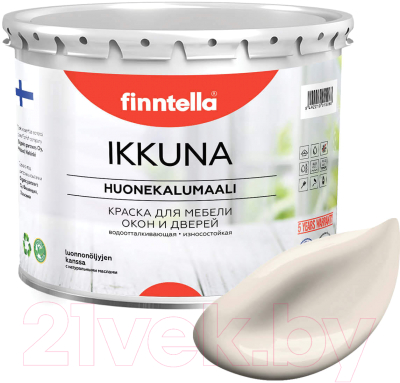 Краска Finntella Ikkuna Samppanja / F-34-1-3-FL092 (2.7л, светло-бежевый, матовый)