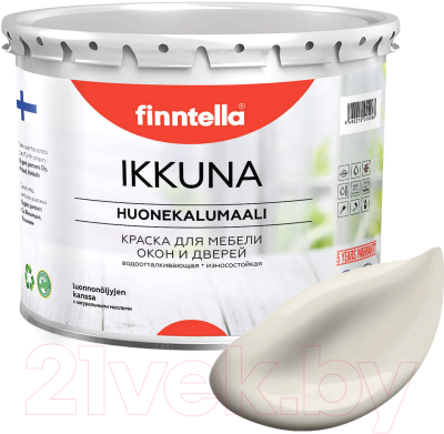 Краска Finntella Ikkuna Kuiskaus / F-34-1-3-FL093 (2.7л, светло-бежевый, матовый)