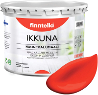 Краска Finntella Ikkuna Puna Aurinko / F-34-1-3-FL125 (2.7л, закатный красный, матовый) - 