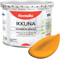 Краска Finntella Ikkuna Liekki / F-34-1-3-FL127 (2.7л, пламенный желтый, матовый) - 