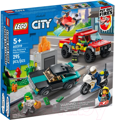 Конструктор Lego City Пожарная бригада и полицейская погоня 60319