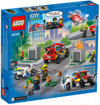 Конструктор Lego City Пожарная бригада и полицейская погоня 60319