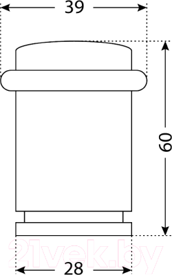 Ограничитель дверной Стандарт 588А-1 CP (хром)