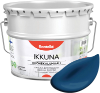 Краска Finntella Ikkuna Sininen Kuu / F-34-1-9-FL003 (9л, лазурно-синий, матовый) - 