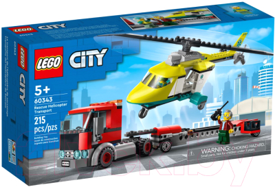 Конструктор Lego City Грузовик для спасательного вертолета 60343