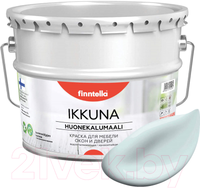 Краска Finntella Ikkuna Kylma / F-34-1-9-FL007 (9л, холодный голубой, матовый)