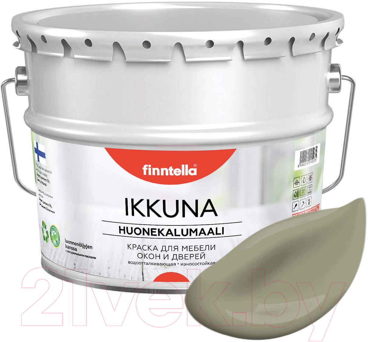 Краска Finntella Ikkuna Khaki / F-34-1-9-FL022