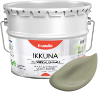 Краска Finntella Ikkuna Khaki / F-34-1-9-FL022 (9л, серо-зеленый, матовый) - 