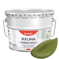 Краска Finntella Ikkuna Ruoho / F-34-1-9-FL030 (9л, травяной зеленый, матовый) - 