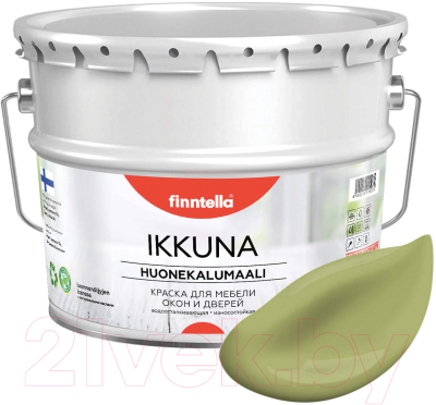 Краска Finntella Ikkuna Metsa / F-34-1-9-FL032 (9л, зеленый, матовый)