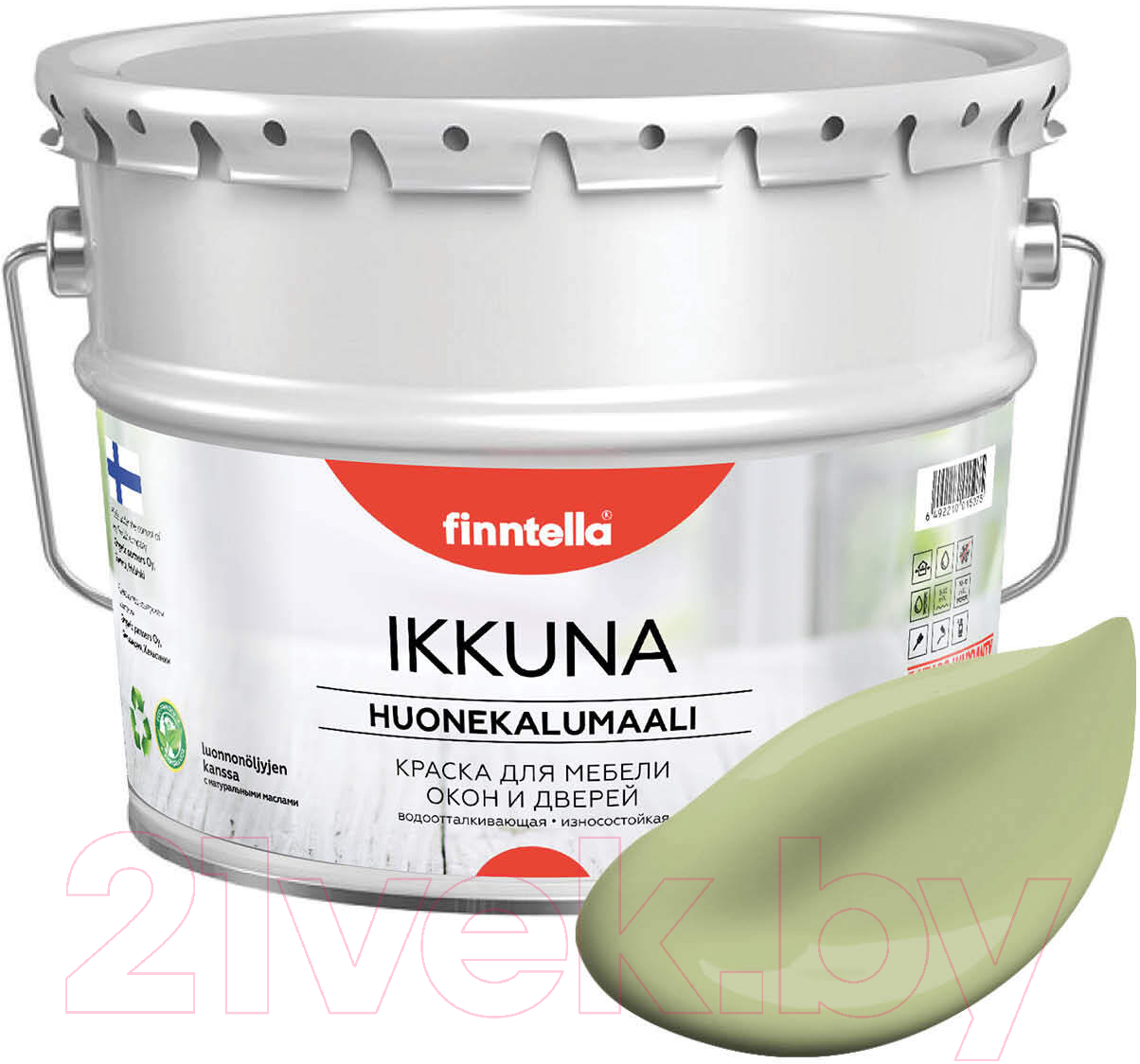 Краска Finntella Ikkuna Vihrea Tee / F-34-1-9-FL033