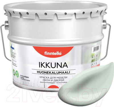 Краска Finntella Ikkuna Vetta / F-34-1-9-FL039 (9л, бледно-бирюзовый, матовый)