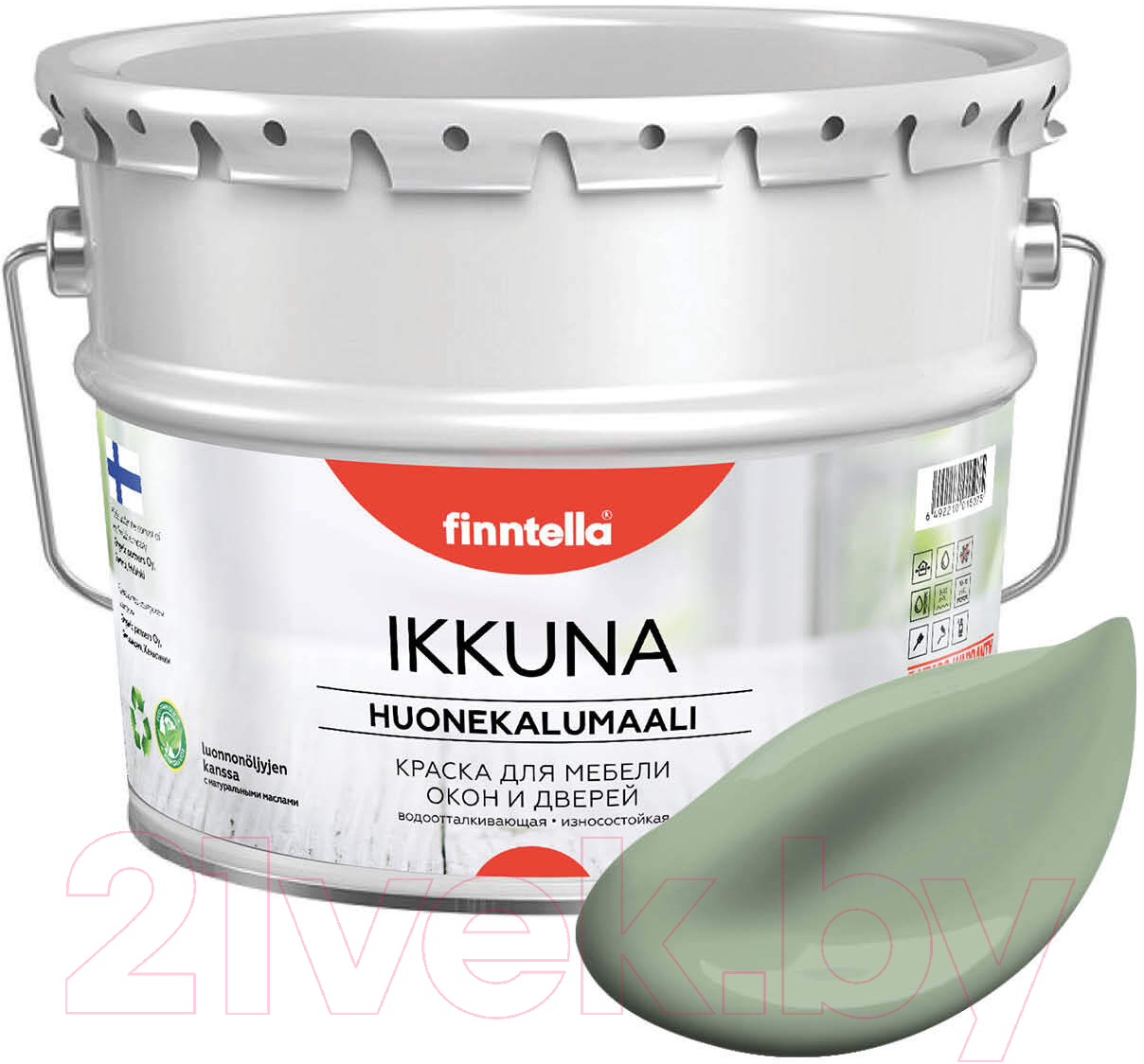 Краска Finntella Ikkuna Pastellivihrea / F-34-1-9-FL042