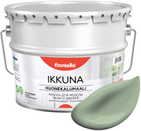Краска Finntella Ikkuna Pastellivihrea / F-34-1-9-FL042 (9л, светло-зеленый хаки, матовый) - 