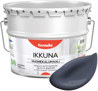 Краска Finntella Ikkuna Monsuuni / F-34-1-9-FL045 (9л, холодно-серый, матовый) - 