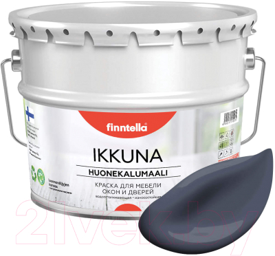 Краска Finntella Ikkuna Monsuuni / F-34-1-9-FL045 (9л, холодно-серый, матовый)