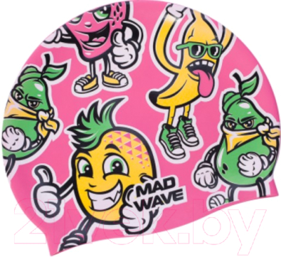 Шапочка для плавания Mad Wave Fun (розовый)