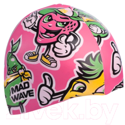 Шапочка для плавания Mad Wave Fun (розовый)