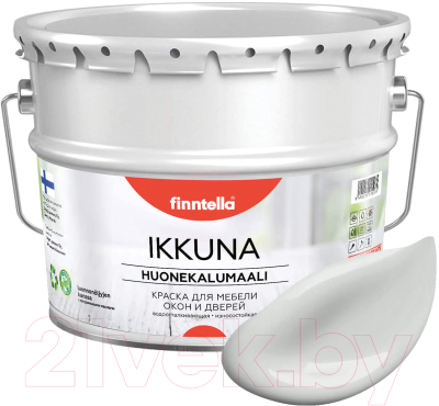 Краска Finntella Ikkuna Delfiini / F-34-1-9-FL049 (9л, светло-серый, матовый)
