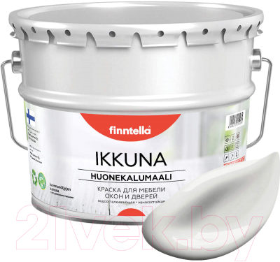 Краска Finntella Ikkuna Pilvi / F-34-1-9-FL050 (9л, темно-белый, матовый)