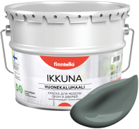 Краска Finntella Ikkuna Salvia / F-34-1-9-FL051 (9л, серо-зеленый, матовый) - 