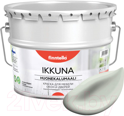 Краска Finntella Ikkuna Pinnattu / F-34-1-9-FL055 (9л, светло серо-зеленый, матовый)