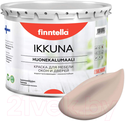 Краска Finntella Ikkuna Kerma / F-34-1-3-FL103 (2.7л, светло-бежевый, матовый)