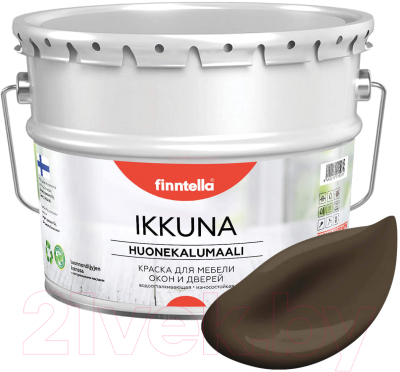 Краска Finntella Ikkuna Suklaa / F-34-1-9-FL072 (9л, коричневый, матовый)