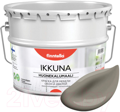 Краска Finntella Ikkuna Maa / F-34-1-9-FL080 (9л, светло-коричневый, матовый)