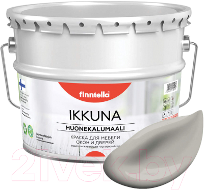 Краска Finntella Ikkuna Kaiku / F-34-1-9-FL082 (9л, серо-коричневый, матовый)