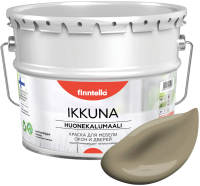 Краска Finntella Ikkuna Ruskea Khaki / F-34-1-9-FL086 (9л, коричневый хаки, матовый) - 