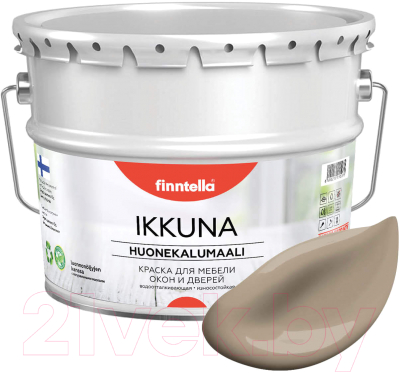 Краска Finntella Ikkuna Pehmea / F-34-1-9-FL095 (9л, светло-коричневый, матовый)