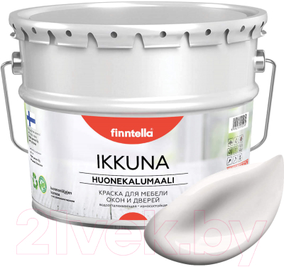 Краска Finntella Ikkuna Maito / F-34-1-9-FL112 (9л, молочно-белый, матовый)