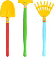 Набор игрушек для песочницы Zarrin Toys Лопата, грабли, тяпка / E9 - 