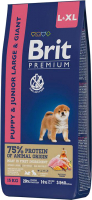 Корм для собак Brit Premium Dog Puppy and Junior Large and Giant с курицей / 5049981 (15кг) - 
