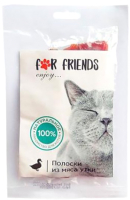 Лакомство для кошек For Friends Полоски из мяса утки / TUZ654 (50г) - 